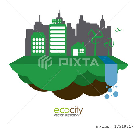 eco city design vector illustration eps10 graphic 17519517