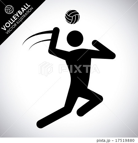 volleyball design over gray background vector illustration 17519880