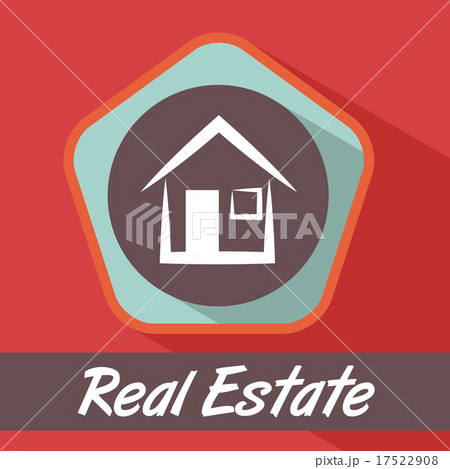 Real estate design over red background vector illustration Real estate design over red background vector illustration 17522908