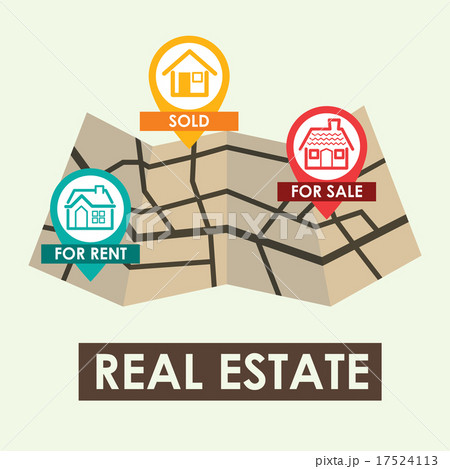 Real estate design over beige background vector illustration 17524113