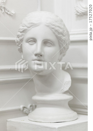 White marble head of young woman White marble head of young woman 17527020