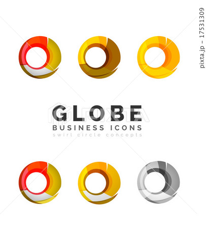 Set of globe sphere or circle logo business icons 17531309