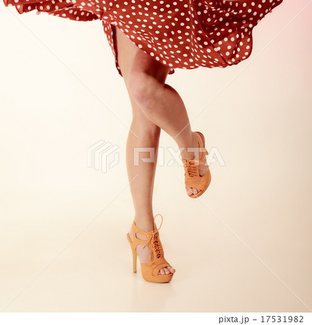 Pinup style. Sexy female legs in dance. Pinup style. Sexy female legs in dance. 17531982