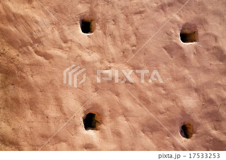 brown hole   in texture wall and  morocco 17533253