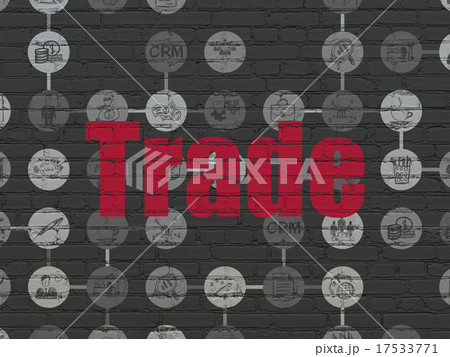 Finance concept: Trade on wall background 17533771