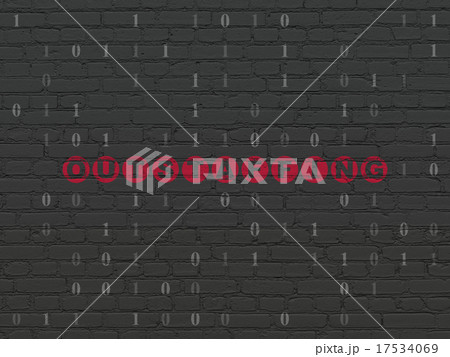 Finance concept: Outstaffing on wall background 17534069