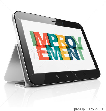 Business concept: Tablet Computer with Improvement Business concept: Tablet Computer with Improvement 17535351