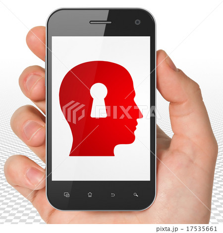 Learning concept: Hand Holding Smartphone with Learning concept: Hand Holding Smartphone with 17535661