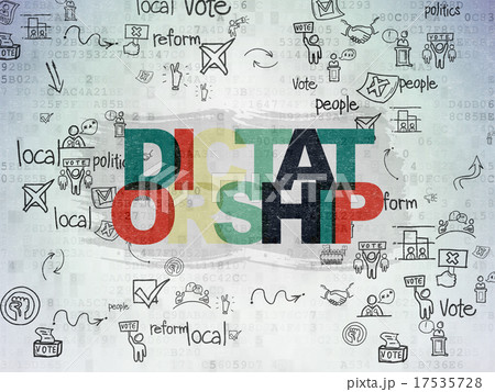 Political concept: Dictatorship on Digital Paper 17535728