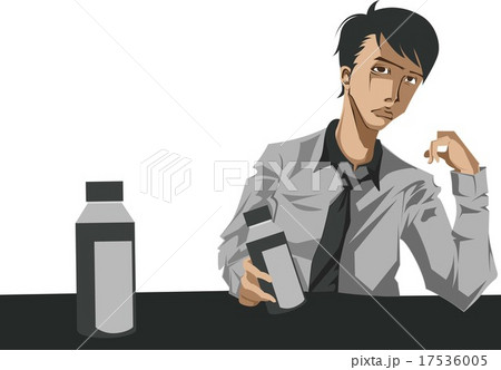 コーヒーを飲む男性 17536005