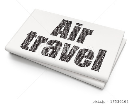 Tourism concept: Air Travel on Blank Newspaper 17536162