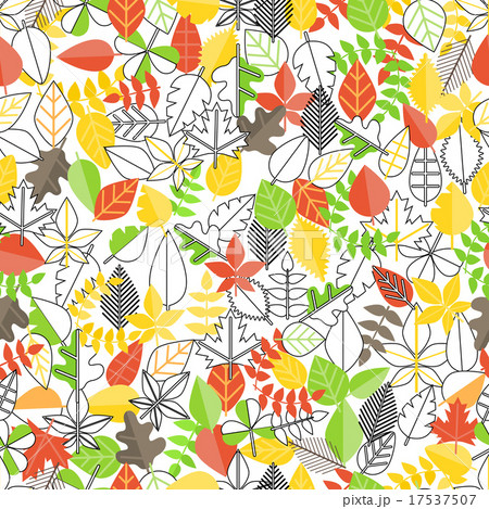 Different leaf collection seamless background 17537507