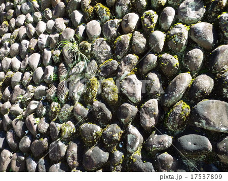 山間の集落には玉石を積んだ石垣が多くみられます 山間の集落には玉石を積んだ石垣が多くみられます 17537809