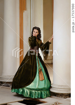 Young girl at the image of Scarlett O'Hara Young girl at the image of Scarlett O'Hara 17537990