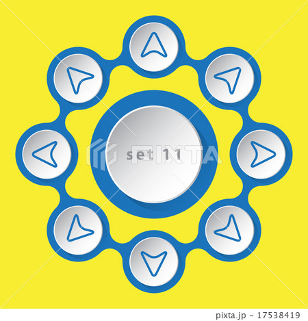 icons with arrows in eight directions 17538419