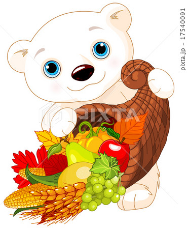 Polar Bear Holds Cornucopia 17540091