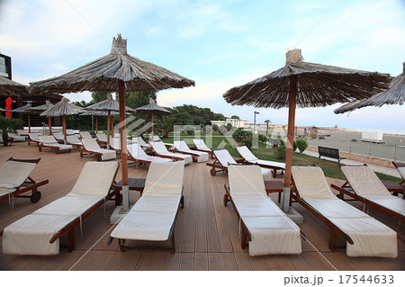 deck chairs on the beach deck chairs on the beach 17544633