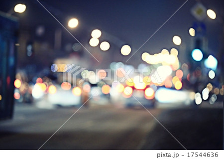 Night road in the city of lights cars traffic jams Night road in the city of lights cars traffic jams 17544636