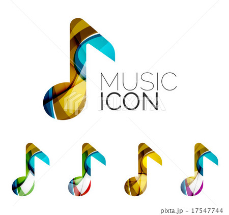 Set of abstract music note icon, business logotype Set of abstract music note icon, business logotype 17547744