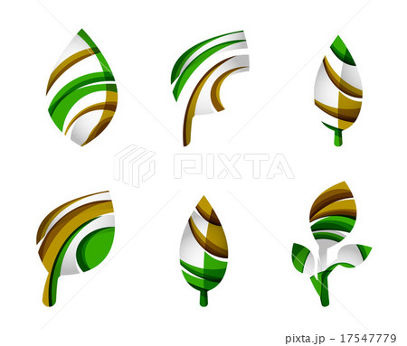 Set of abstract eco leaf icons, business logotype Set of abstract eco leaf icons, business logotype 17547779