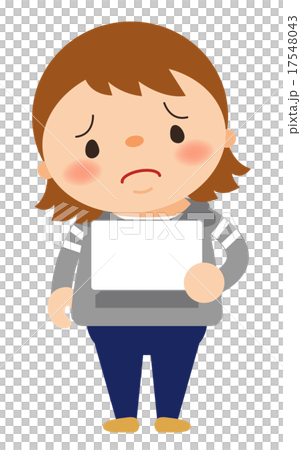 拿著卡片的婦女 17548043