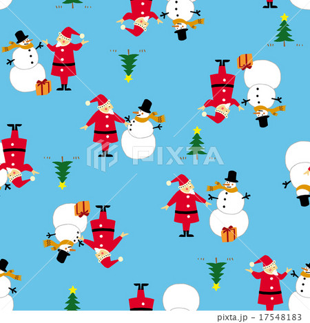 サンタクロースと雪だるま 17548183