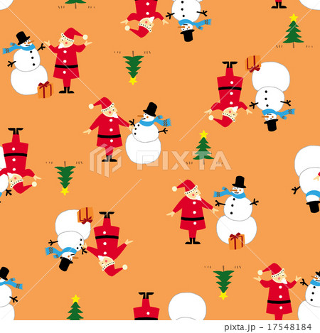 サンタクロースと雪だるま 17548184
