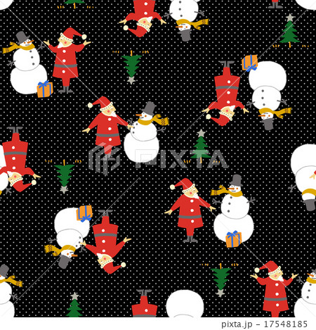 サンタクロースと雪だるま 17548185