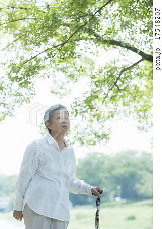 80歳のおばあちゃん　散歩 17548207