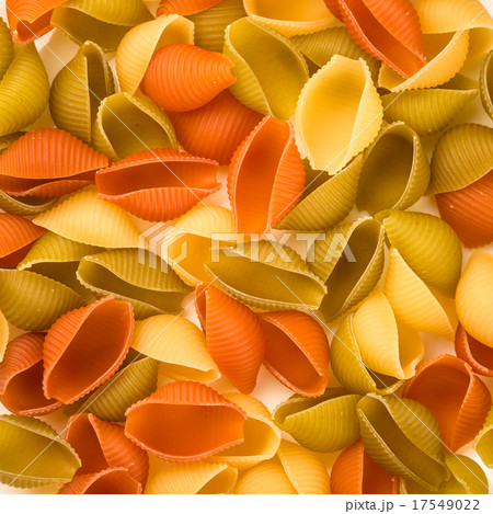 Pasta Conchiglie colorata  texture background 17549022