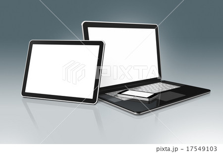 High Tech Laptop, mobile phone and digital tablet 17549103