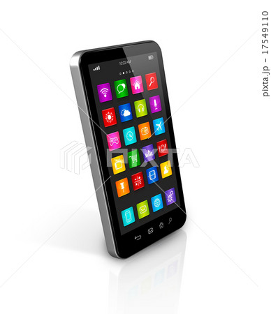 Smartphone with apps icons interface Smartphone with apps icons interface 17549110