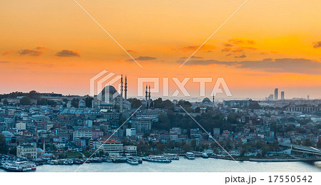 Istanbul, sunset view from Galata tower 17550542