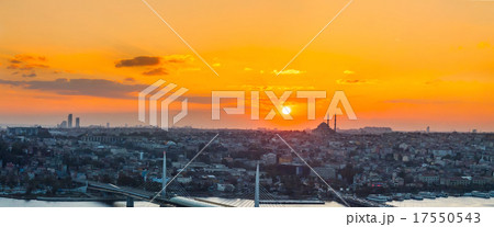 Istanbul, sunset view from Galata tower Istanbul, sunset view from Galata tower 17550543