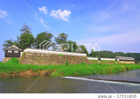 8月熊本 人吉城・全景 17551830