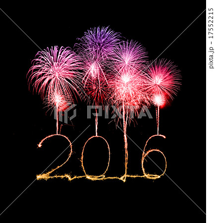 Happy new year 2016 with Sparkle firework 17552215