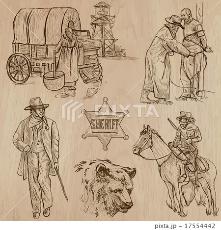 Wild West - Hand drawn vector pack 17554442