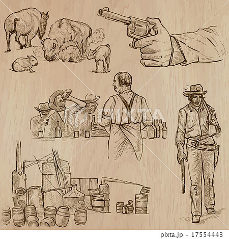 Wild West - Hand drawn vector pack Wild West - Hand drawn vector pack 17554443