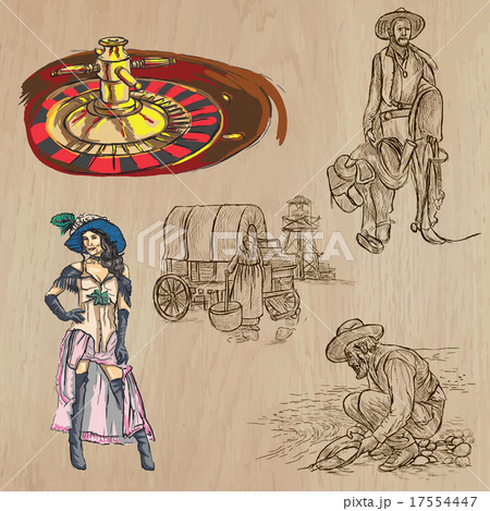 Wild West - Hand drawn vector pack 17554447