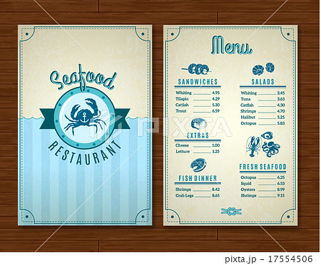 Seafood Menu Template Seafood Menu Template 17554506