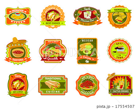 Mexican Food Emblem Set 17554507