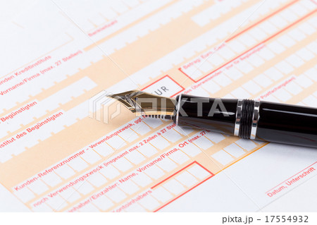 Fountain Pen on empty Remittance slip 17554932