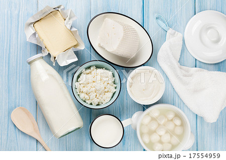 Dairy products. Sour cream, milk, cheese, egg 17554959