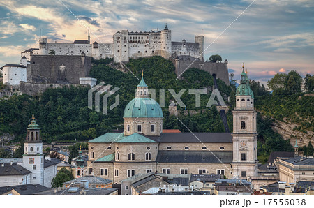 Old City and Castle Hohensalzburg in Morning 17556038