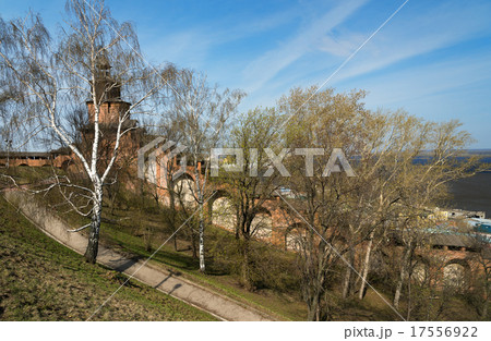 Wall and tower of Nizhny Novgorod Kremlin Wall and tower of Nizhny Novgorod Kremlin 17556922