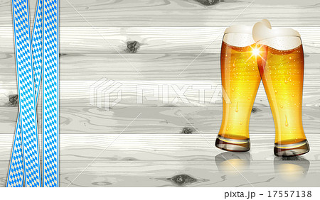 Oktoberfest background (Beer and boards) 17557138