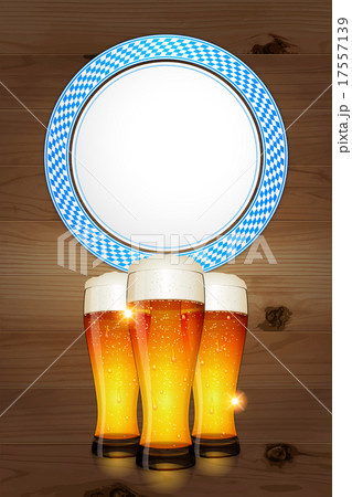Oktoberfest background (Beer and boards) 17557139
