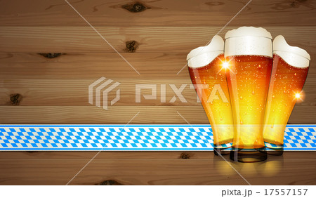 Oktoberfest background (Beer and boards) 17557157