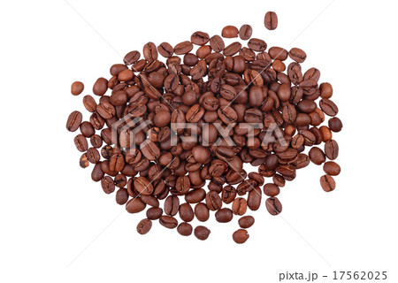 Handful of coffee beans isolated 17562025