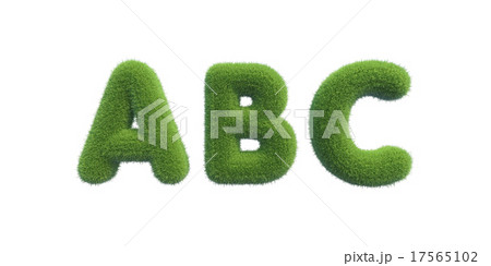Symbols ABC made of green grass Symbols ABC made of green grass 17565102